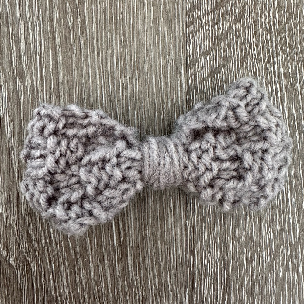 Handmade Fog Grey Hair Bow